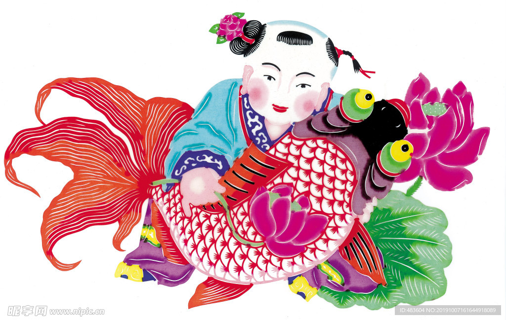 宝宝抱金鱼