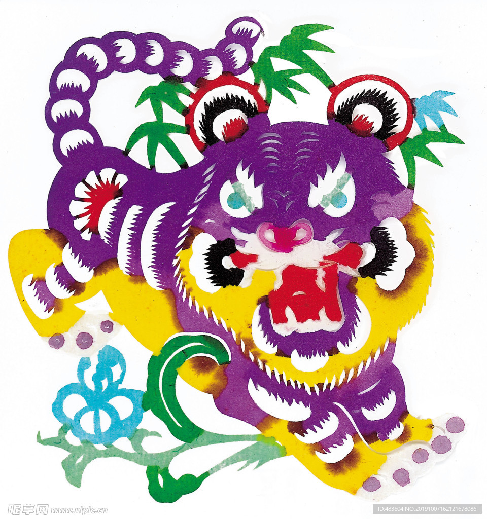 剪纸老虎