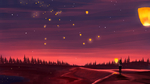 彩色森林插画背景
