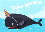 卡通动物生日