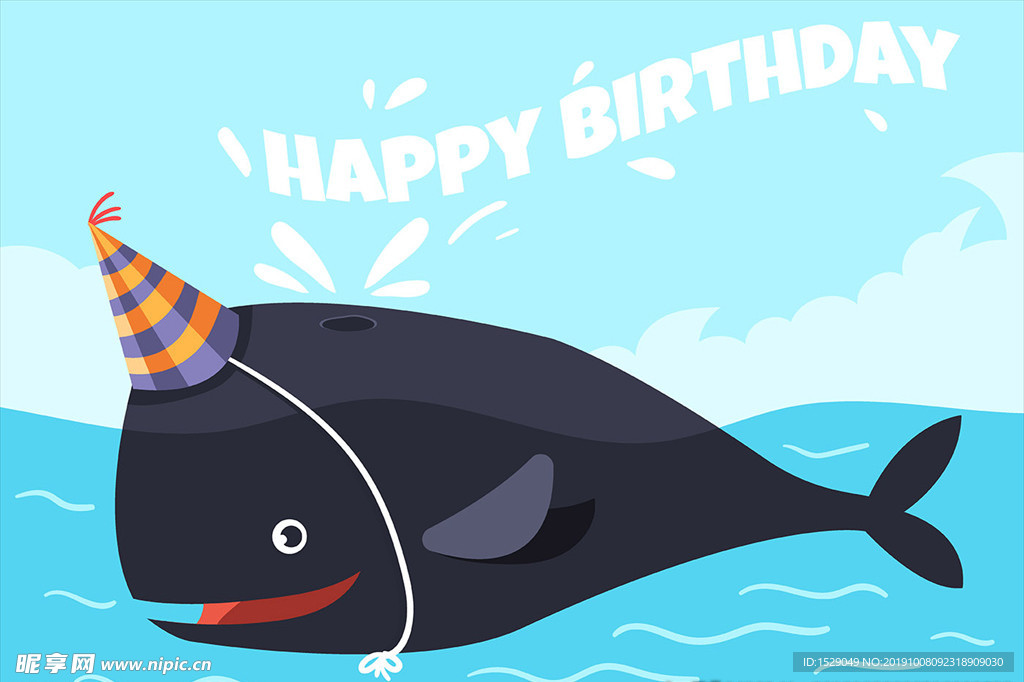 卡通动物生日
