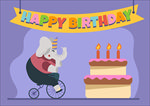 卡通动物生日