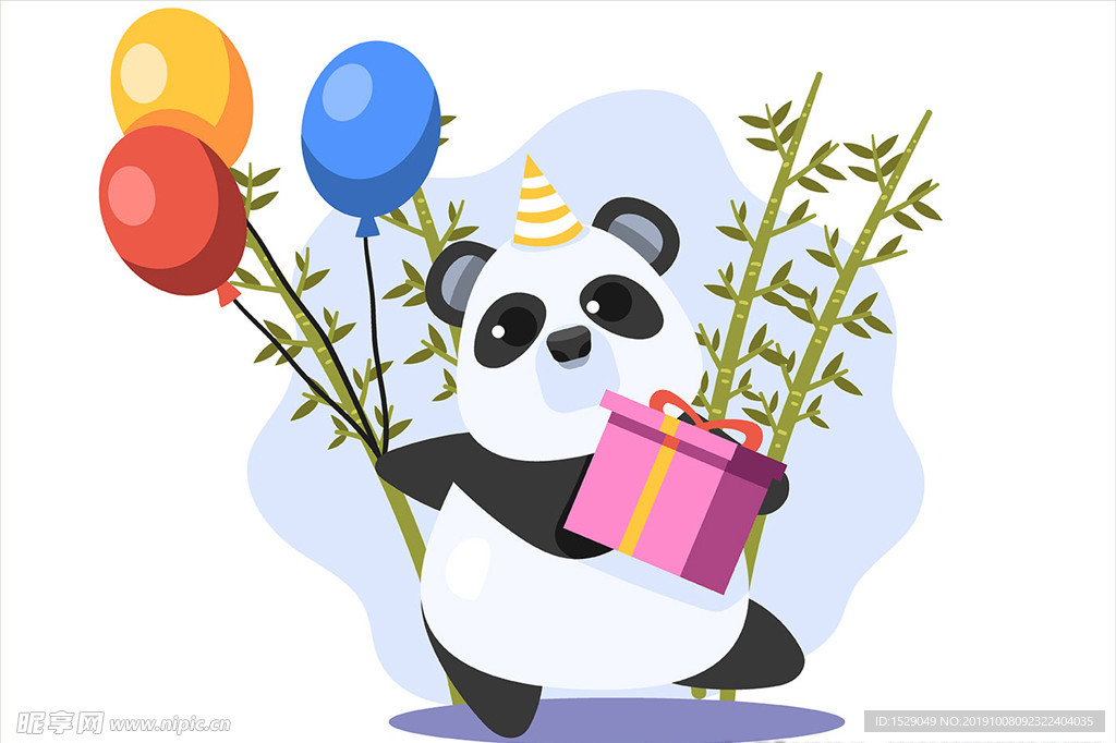 卡通动物生日