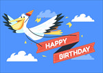 卡通动物生日