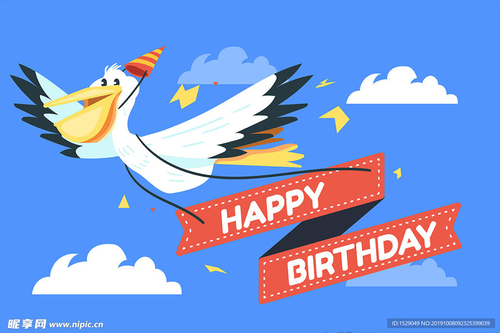 卡通动物生日