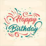 英文生日创意字体