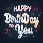 英文生日创意字体