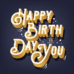 英文生日创意字体