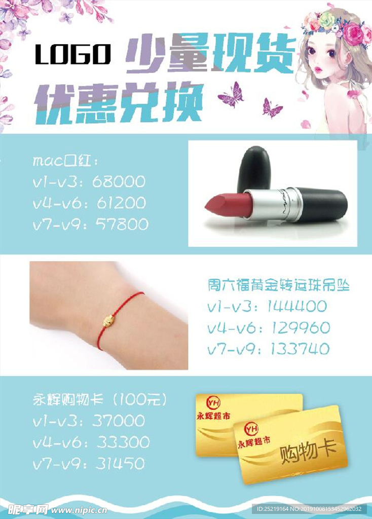 兑换水牌