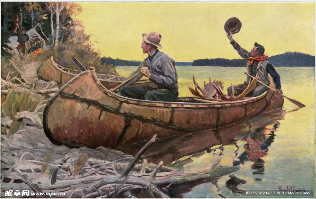 北欧 客厅挂画 床头画 油画
