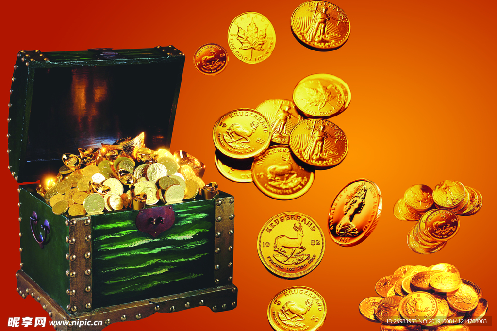 金融元素金币硬币