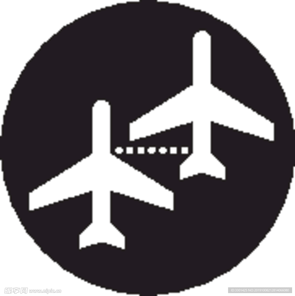交通图标系列 飞机航线图标
