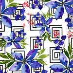 水彩花卉图案