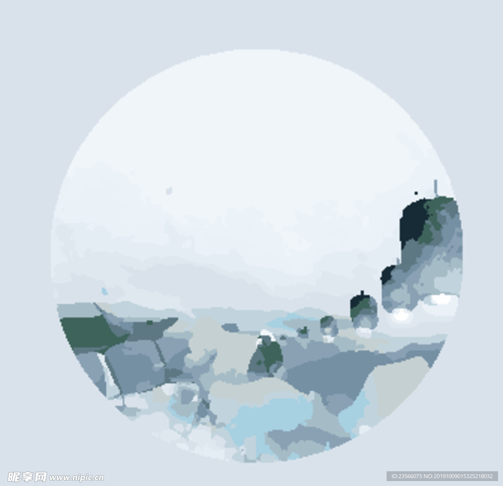 中国风水墨山水画