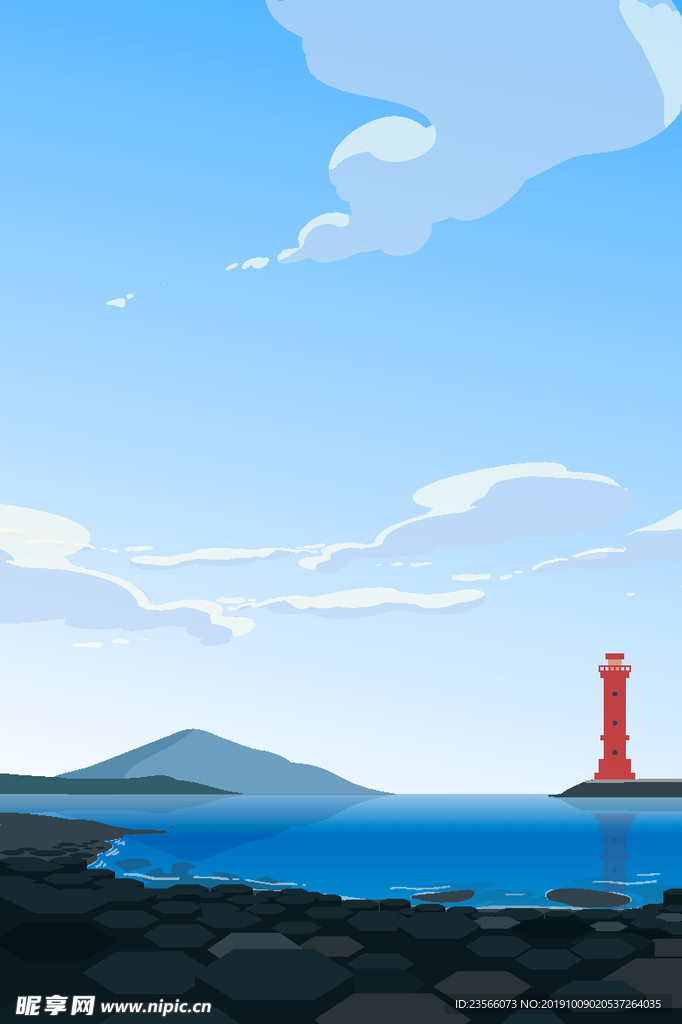 户外风景插画图案