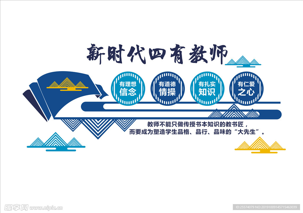 新时代四有教师文化墙