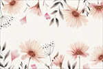 手绘水彩植物花卉背景底纹插画