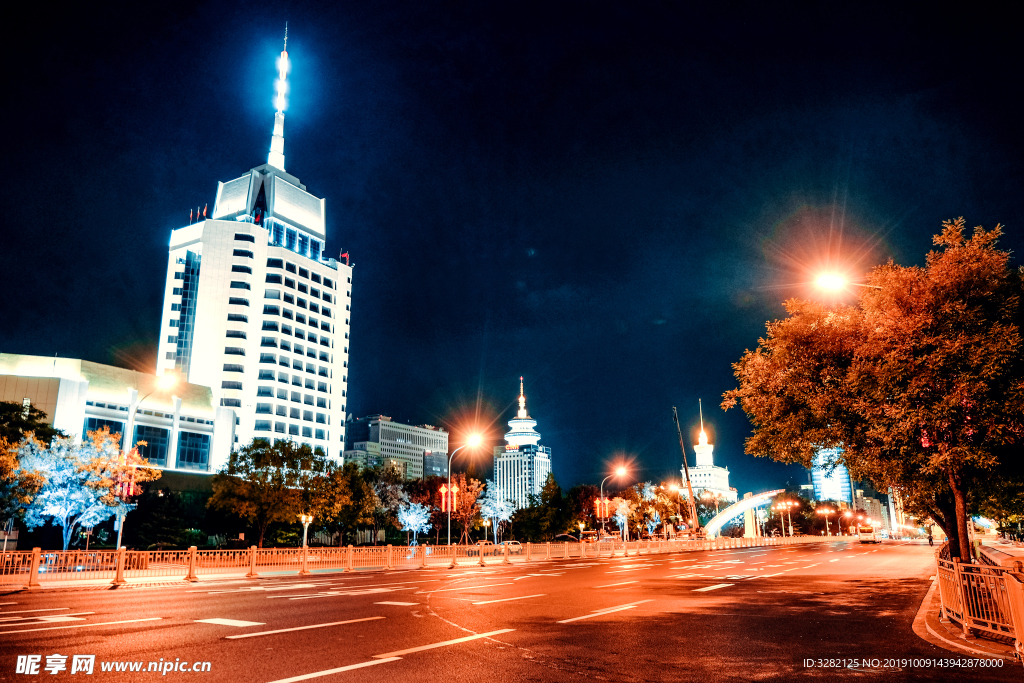 国庆夜景之北京复兴门