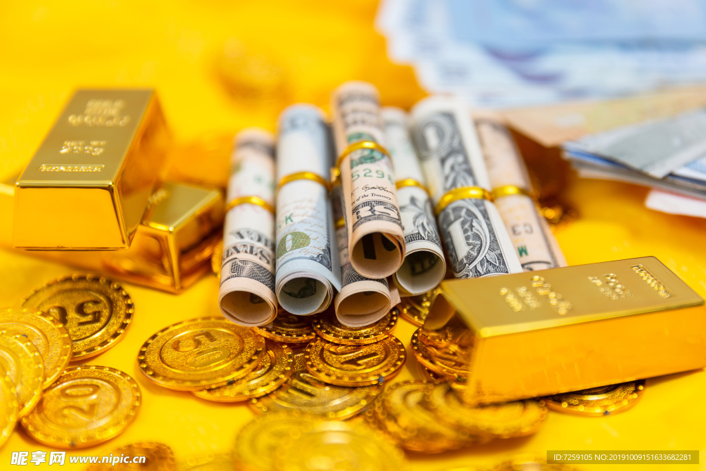 金融货币黄金素材