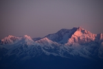 夕阳下的山