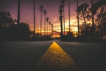 夕阳下的公路