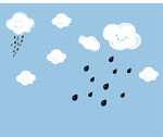 云 下雨  笑脸 天气 硅藻泥