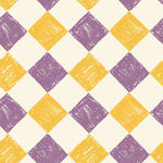 黄色紫色格子无缝连续图案