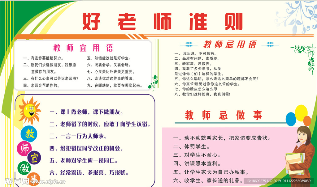 好老师准则展板