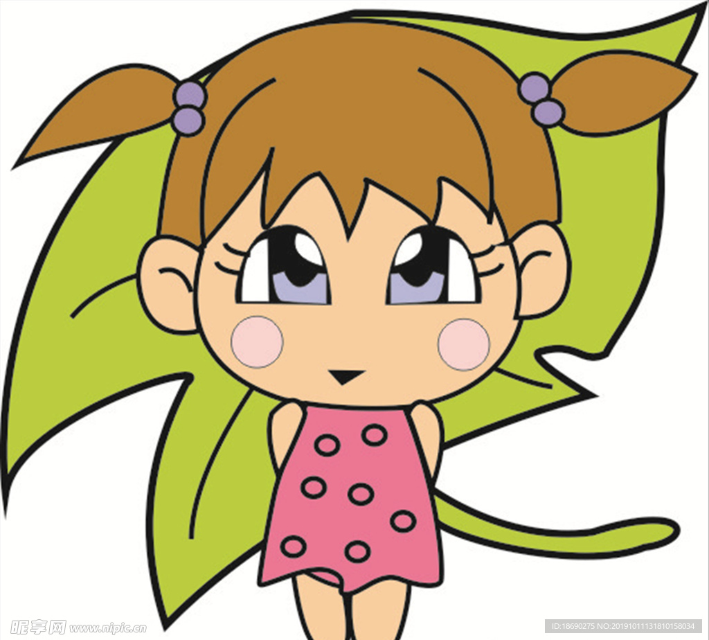 卡通小女孩