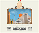 墨西哥特色建筑旅行插画