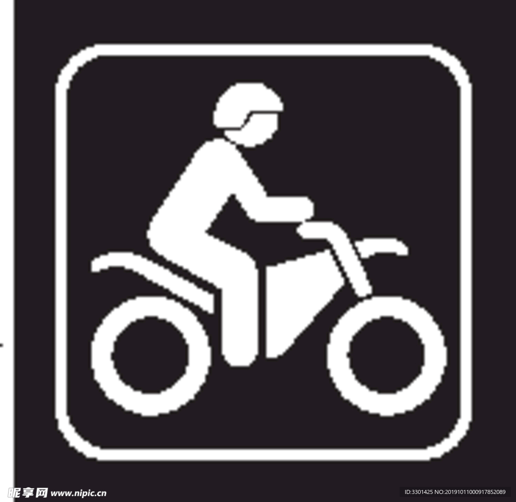 运动图标系列 骑摩托车图标