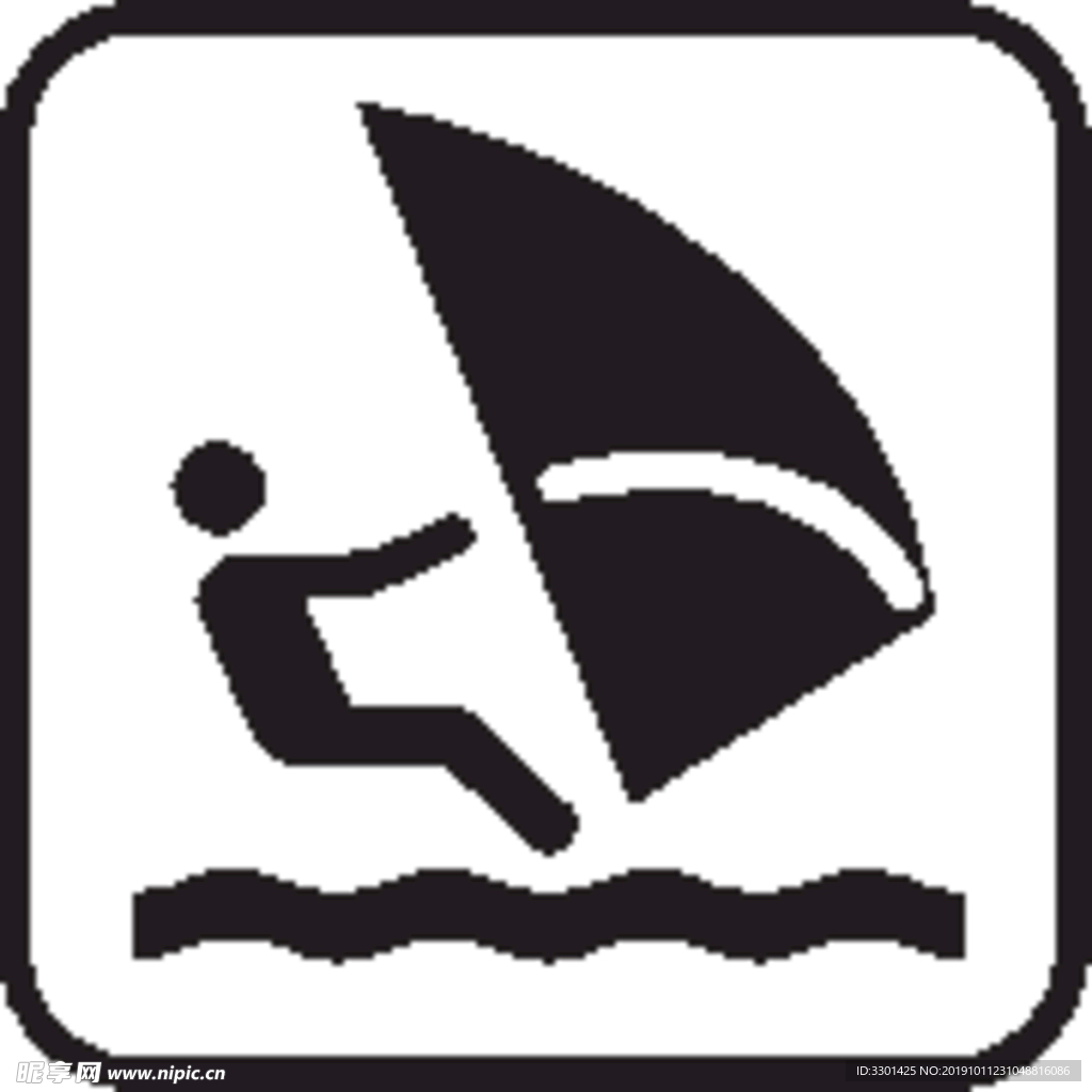 运动图标系列 帆船比赛图标
