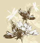 素描花