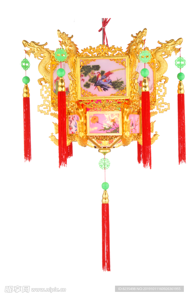 免扣亮丽金色花灯宫灯