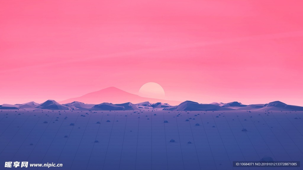 矢量色彩风景