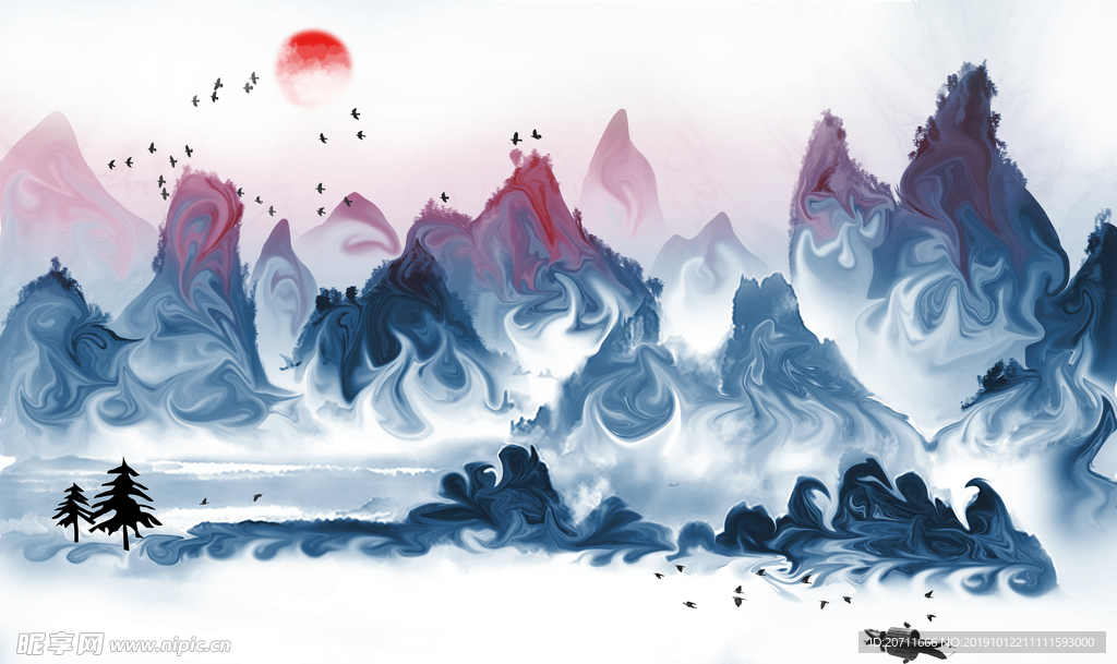 山水画背景