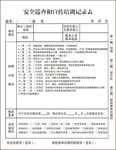 安全巡查宣传培训记录表