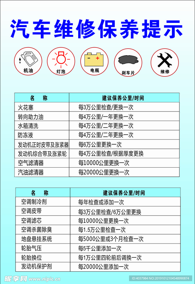 汽车保养时程提示B