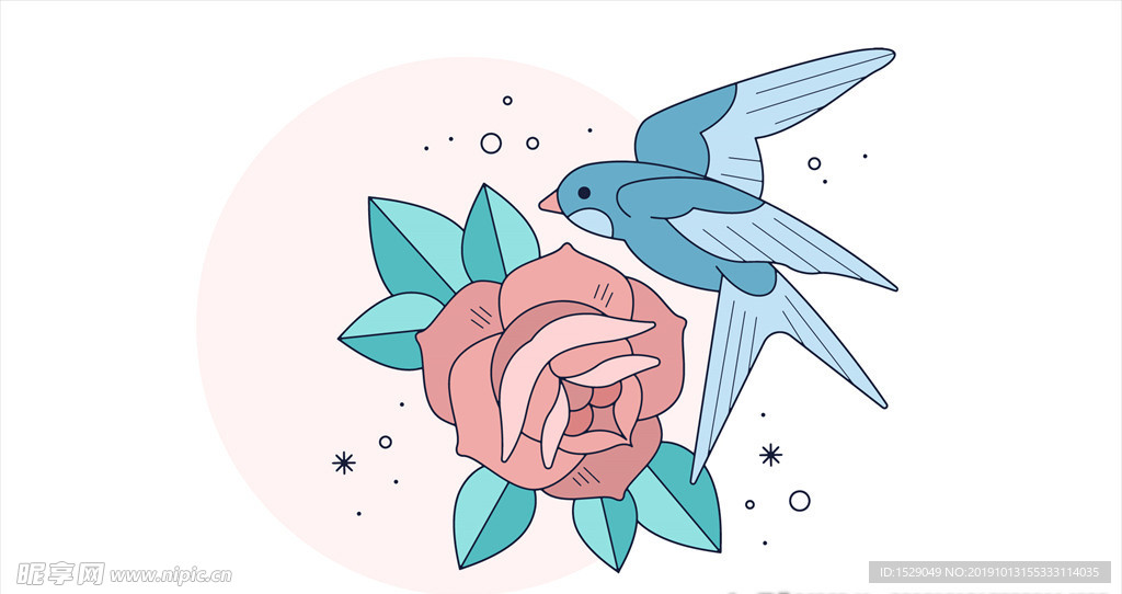 手绘卡通插画