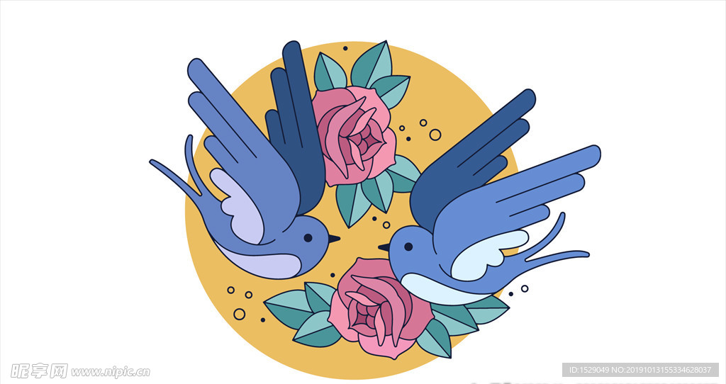 手绘卡通插画