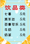 饮品灯箱片