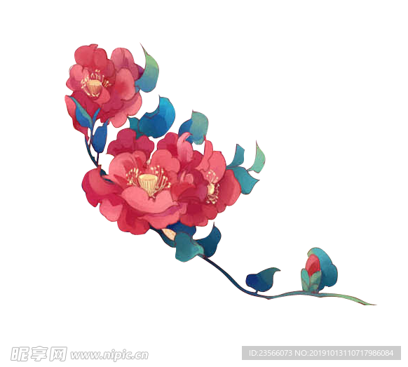 中国风传统花朵