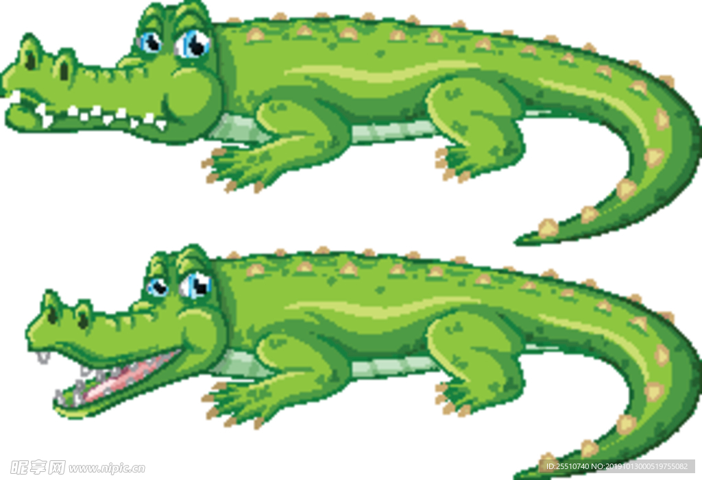 绿色漫画鳄鱼