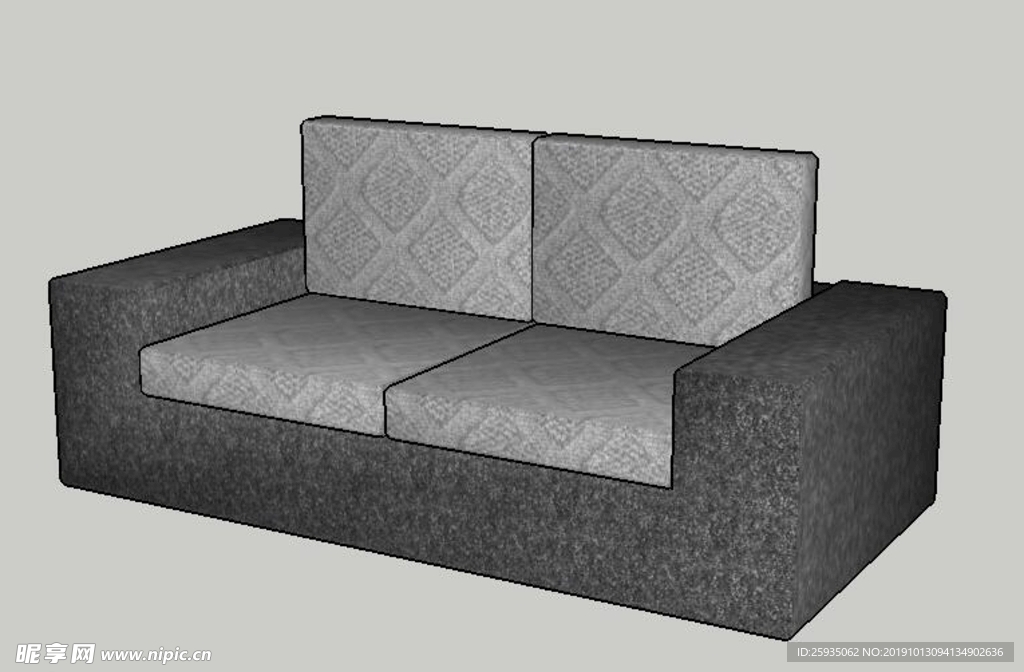 简易3D布艺沙发