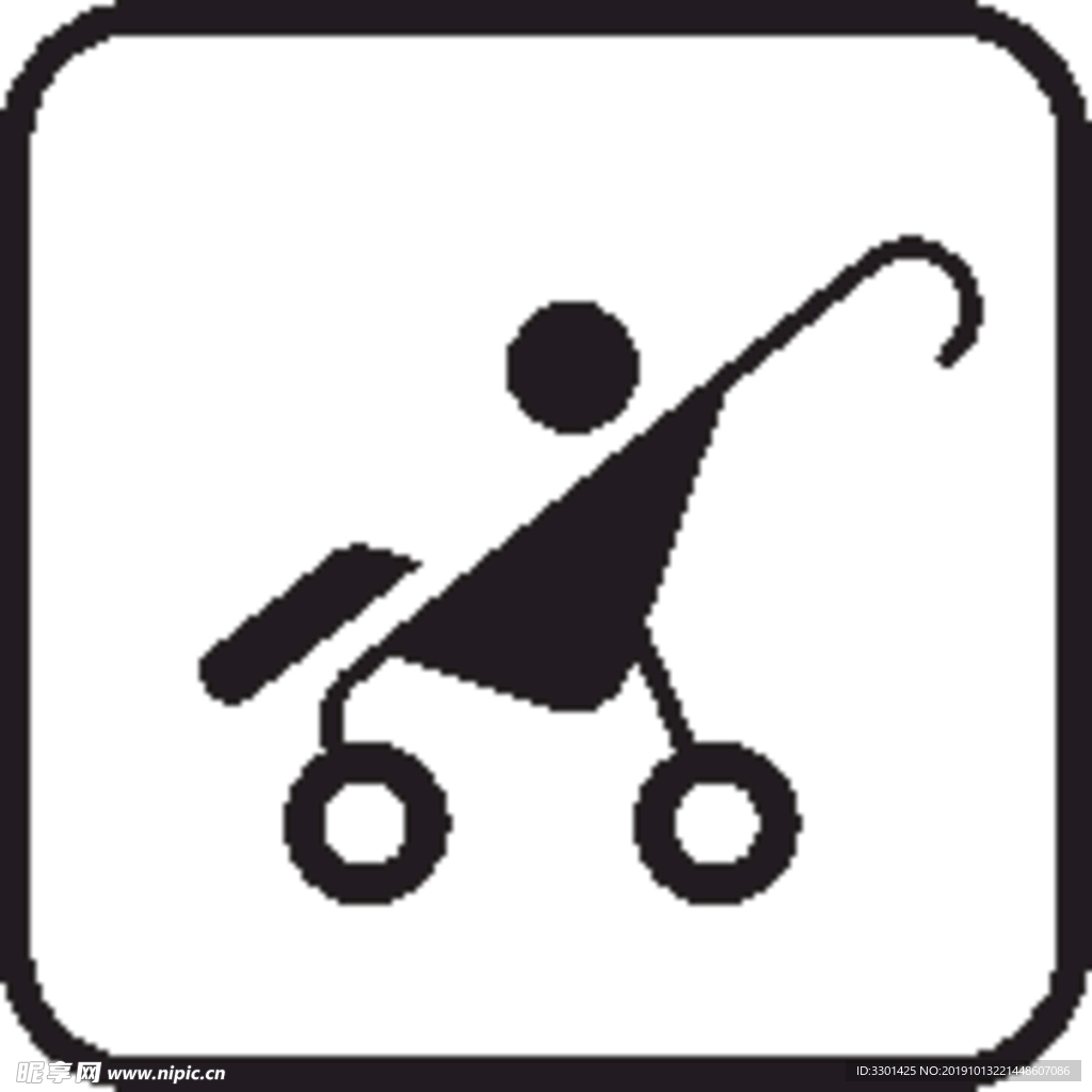 商场图标系列 婴儿推车图标