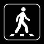 交通图标系列 行人过马路图标