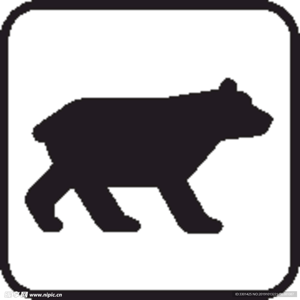 动物图标系列 黑熊图标