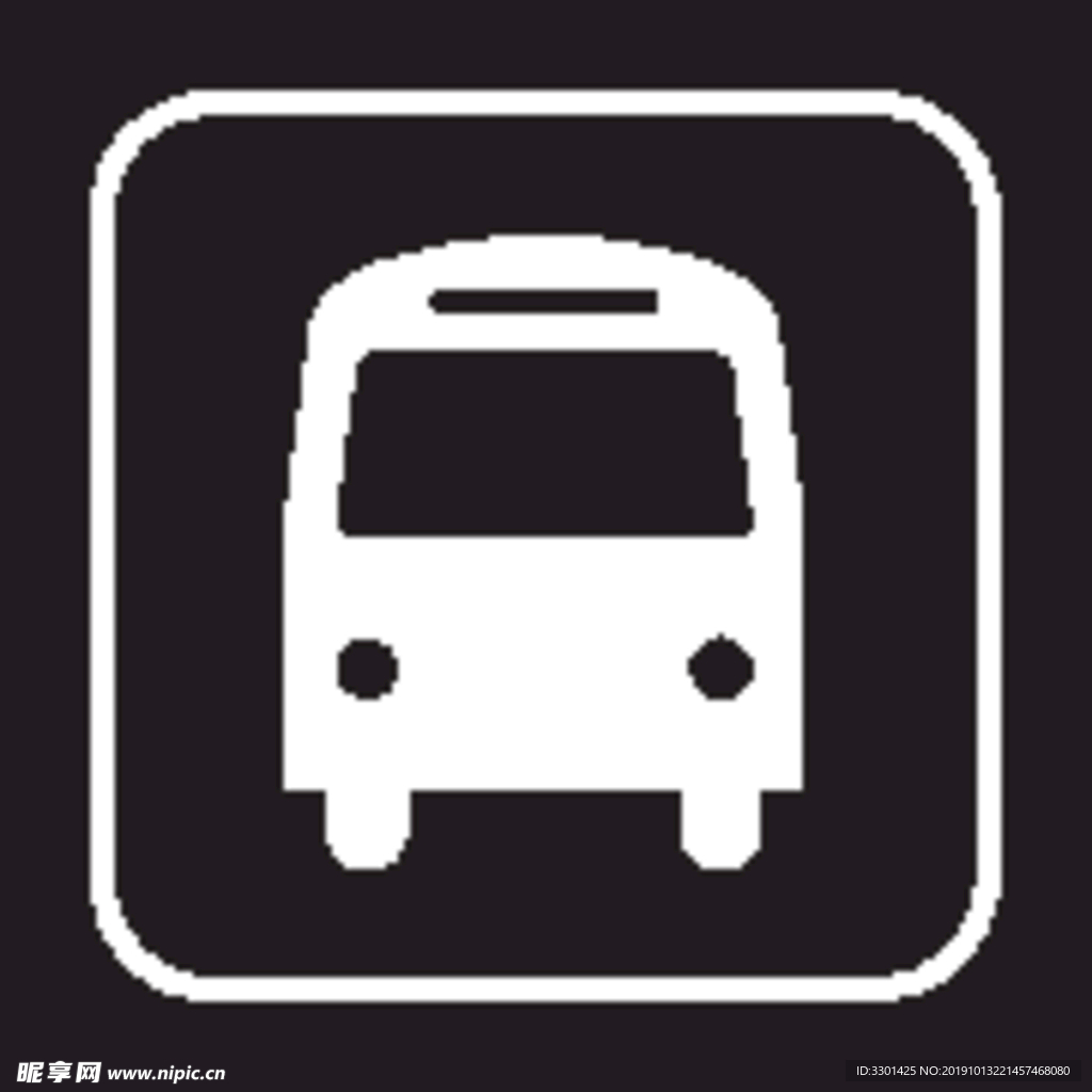 交通图标系列 大巴车图标