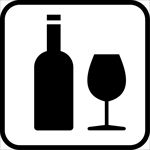 生活图标系列 红酒瓶玻璃杯图标