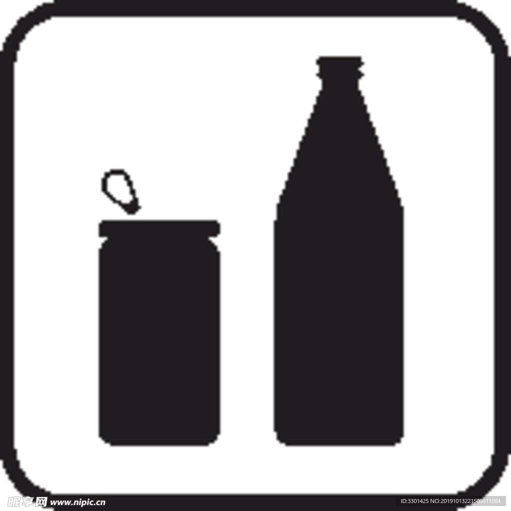 生活图标系列 易拉罐塑料瓶图标